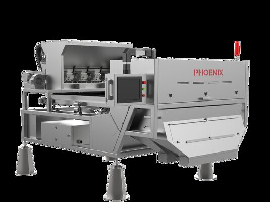 سعر جيد يعتمد H Series Intelligent Optical Sorter على كاميرا AI RGB / MSI الديناميكية وخوارزمية التعلم العميق المطورة من تلقاء نفسها ، ودعم تحديث تكراري لنموذج التعرف على العيوب عبر عينات جديدة. الانترنت